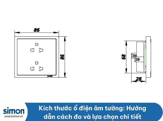 Kích thước ổ điện âm tường: Hướng dẫn cách đo và lựa chọn chi tiết