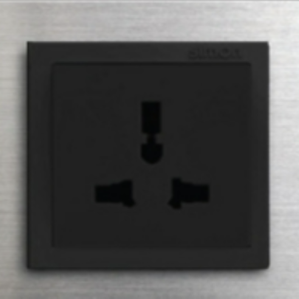 Module ổ cắm đơn 3 chấu 16A (Black) V8 80487 - 26