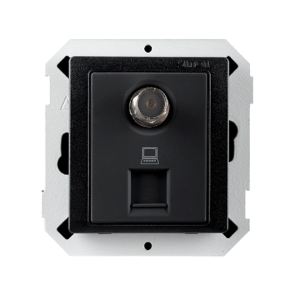 Module Ổ cắm TV và ổ cắm dữ liệu mạng cat.6 (Black) V8 80492-26