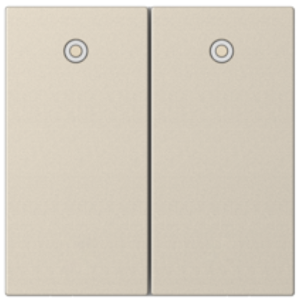 Module công tắc đôi, hai chiều có đèn LED (Champagne) i7 701024-46