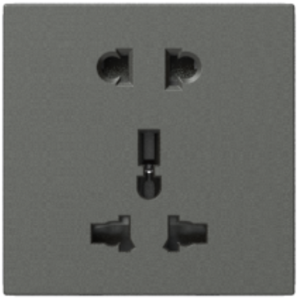 Module Ổ cắm 3 chấu đa tiêu chuẩn 10A và ổ cắm 2 chấu thường (Grey) i7 701080-61