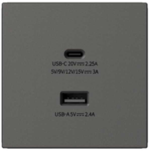 Module sạc USB (5V 2,4A) + USB type C (45W) (Grey) i7 70E727-61