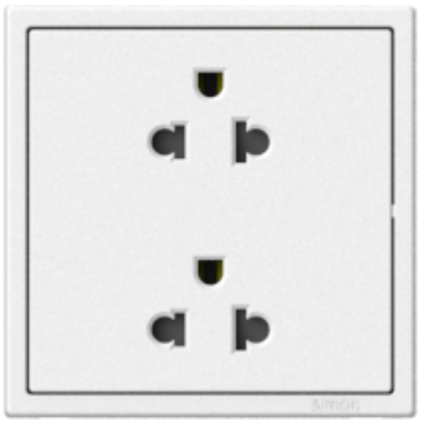 Bộ ổ cắm đôi 3 chấu chuẩn Âu-Mỹ 16A(Bao gồm 1 module và 1 khung ) i7 711287