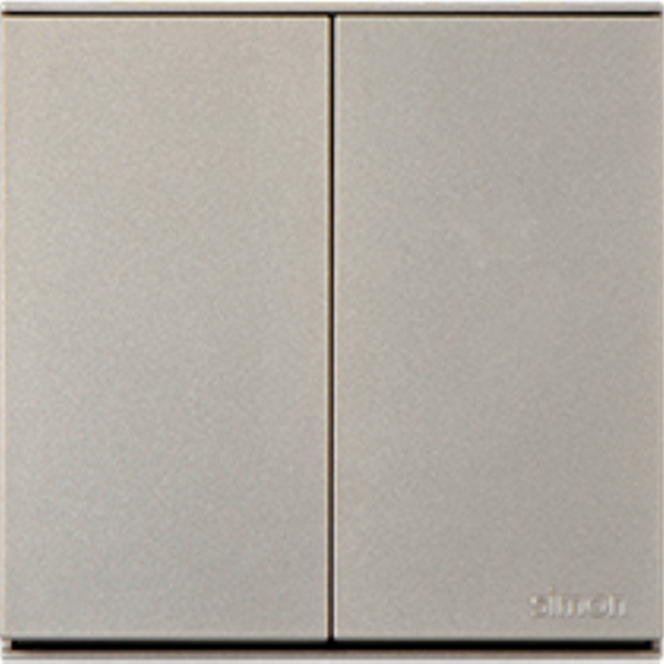 Bộ công tắc đôi, một chiều có đèn LED (Champagne) E6 721023-46