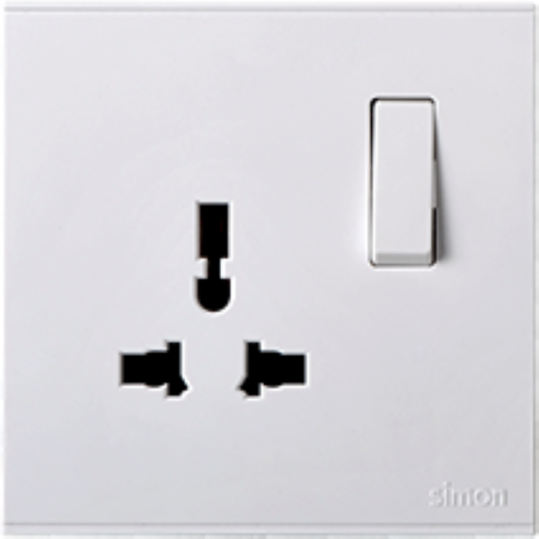 Bộ Ổ cắm đơn đa tiêu chuẩn 10A kèm công tắc E6 721089