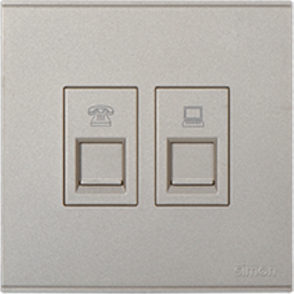 Bộ ổ cắm điện thoại và dữ liệu Cat6e (Champagne) E6 725229-46