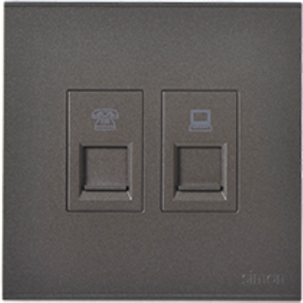 Bộ ổ cắm điện thoại và dữ liệu Cat6e (Grey) E6 725229-61