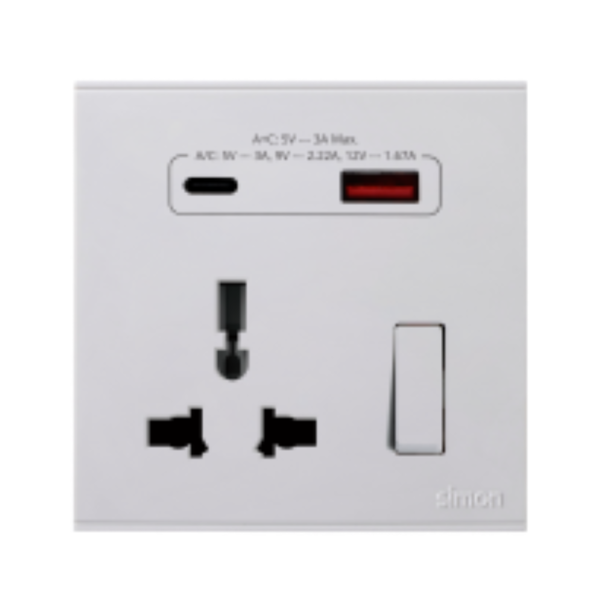 Bộ ổ căm đa năng kèm công tắc + ổ A+C E6 72E7253