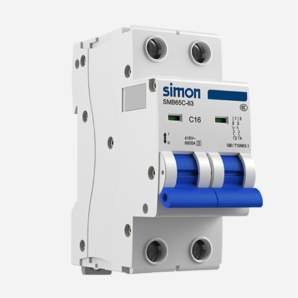 Aptomat 2 Cực CB Simon SMB65C-63 2P Dòng Cắt 6000A