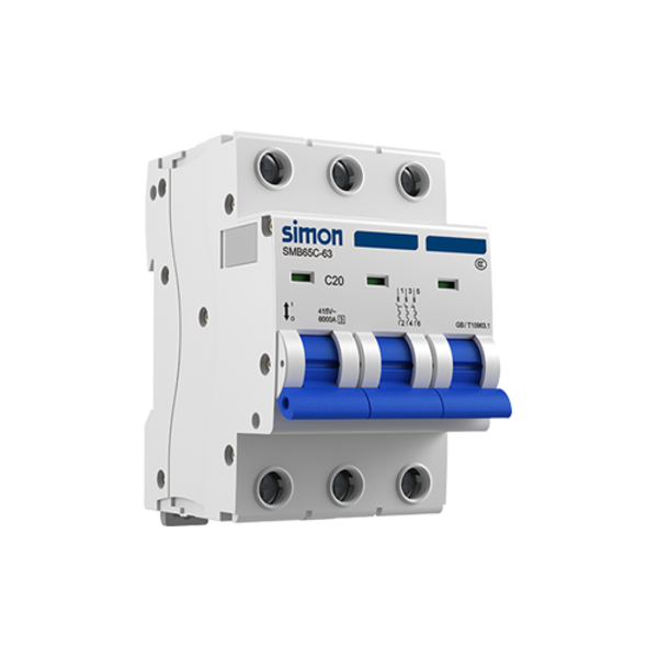Aptomat 3 Cực CB Simon SMB65C-63 3P Dòng Cắt 6000A