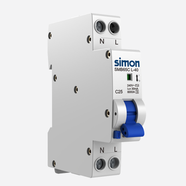 Aptomat chống giật RCBO Simon SMB65CL-40 1P+N