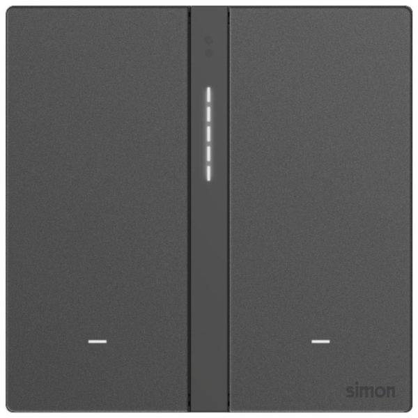 Bộ Công Tắc Bối Cảnh Đôi Thông Minh Simon M7 Smart Gem Màu Diamond Grey 66E8006GTY-4D