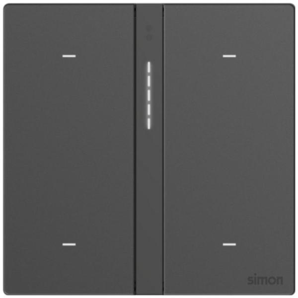 Bộ Công Tắc Bốn (2 Ngữ Cảnh + 2 Công Tắc) Thông Minh Simon M7 Smart Gem Màu Xám 66E8009GTY-4D