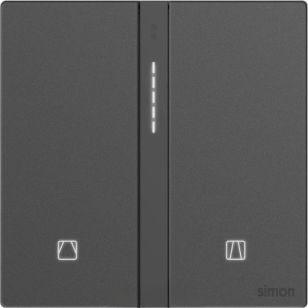 Bộ Công Tắc Rèm Cửa Đơn Thông Minh Simon M7 Smart Gem Màu Xám 66E8013GTY-4D