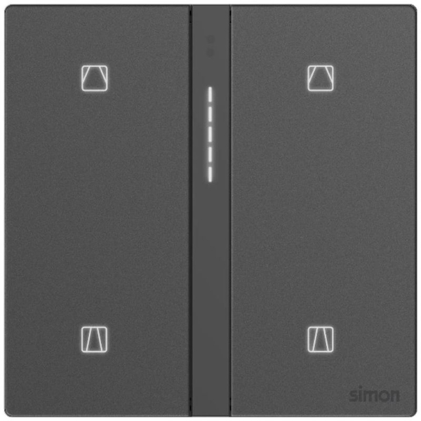 Bộ Công Tắc Rèm Cửa Đôi Thông Minh Simon M7 Smart Gem Màu Xám 66E8014GTY-4D