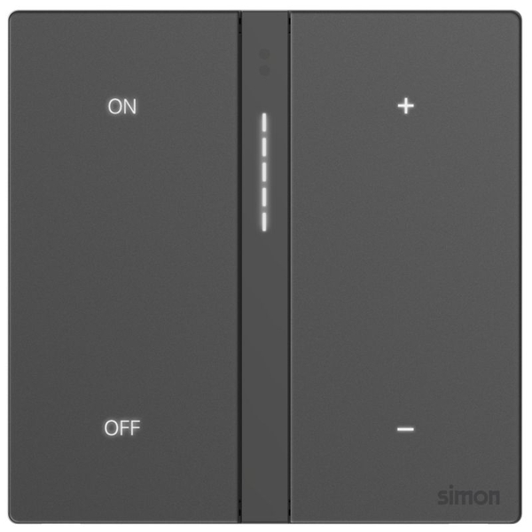 Bộ Công Tắc Dimmer Đơn Thông Minh Simon M7 Smart Gem Màu Xám 66E8015GTY-4D