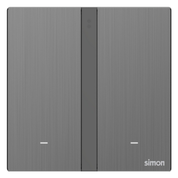 Module Công Tắc Đôi (Metal) Simon M7 Smart Màu Xám 66E8002MTY-2B