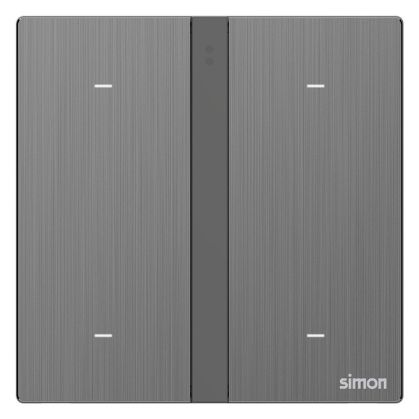 Bộ Công Tắc Bốn Nút Thông Minh Simon M7 Smart Metal Màu Xám 66E8004MTY-2B