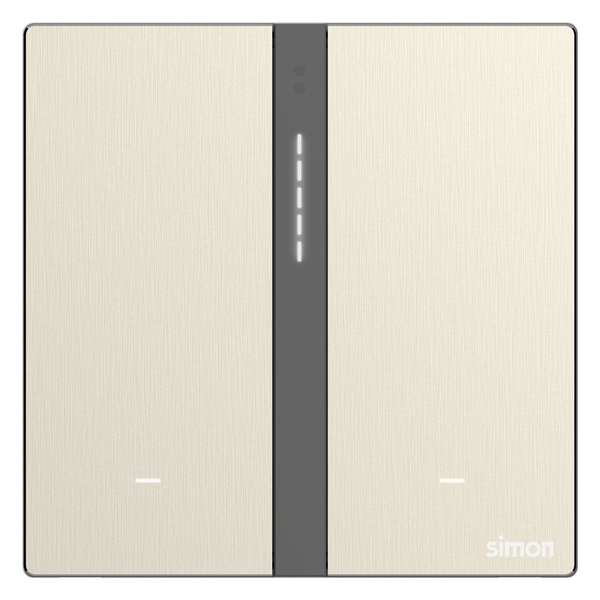Bộ Công Tắc Bối Cảnh Đôi Thông Minh Simon M7 Smart Metal Màu Vàng Gold 66E8006MTY-2C