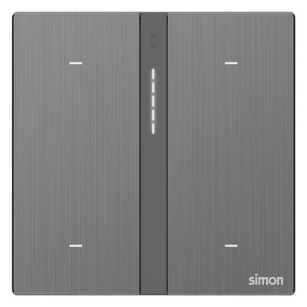 Bộ Công Tắc Ngữ Cảnh Bốn Thông Minh Simon M7 Smart Metal Màu Xám 66E8008MTY-2B