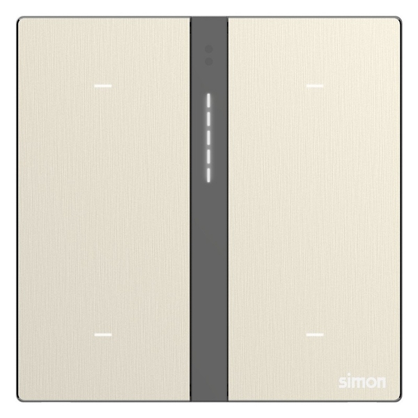 Bộ Công Tắc Bối Cảnh Bốn Thông Minh Simon M7 Smart Metal Màu Vàng Gold 66E8008MTY-2C