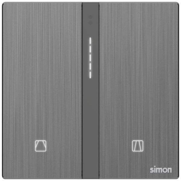 Bộ Công Tắc Rèm Cửa Đơn Thông Minh Simon M7 Smart Metal Màu Xám 66E8013MTY-2B