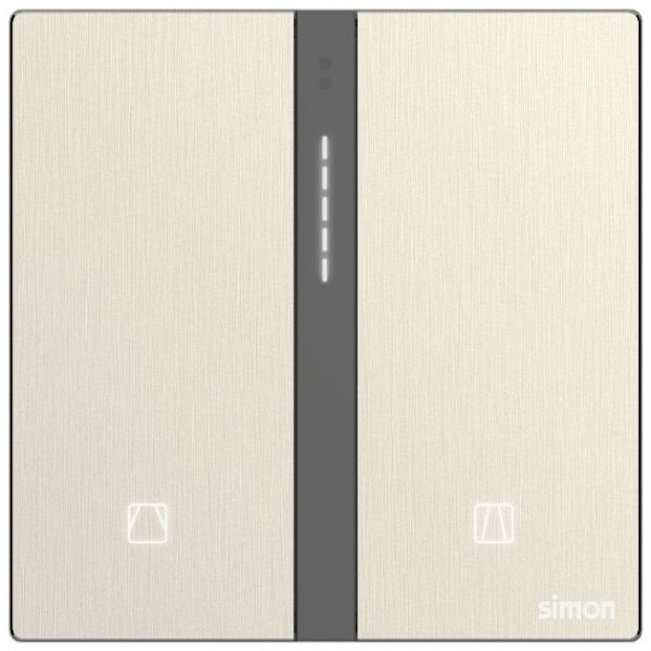 Bộ Công Tắc Điều Khiển Rèm Đơn Thông Minh Simon M7 Smart Metal Màu Vàng Gold 66E8013MTY-2C