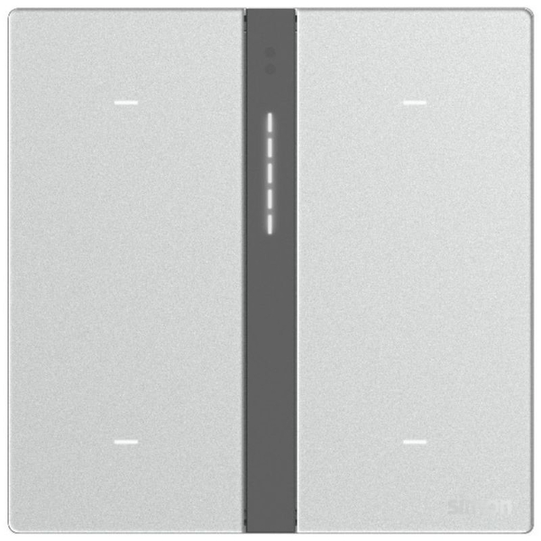 Bộ Công Tắc Dimmer Đơn Thông Minh Simon M7 Smart Metal Màu Bạc 66E8015MTY-2A