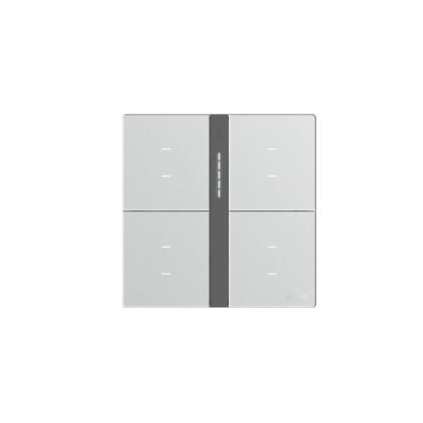 Bộ Công Tắc Bối Cảnh Tám Thông Minh Simon M7 Gem Smart Màu Bạc 66E8025GTY-4E