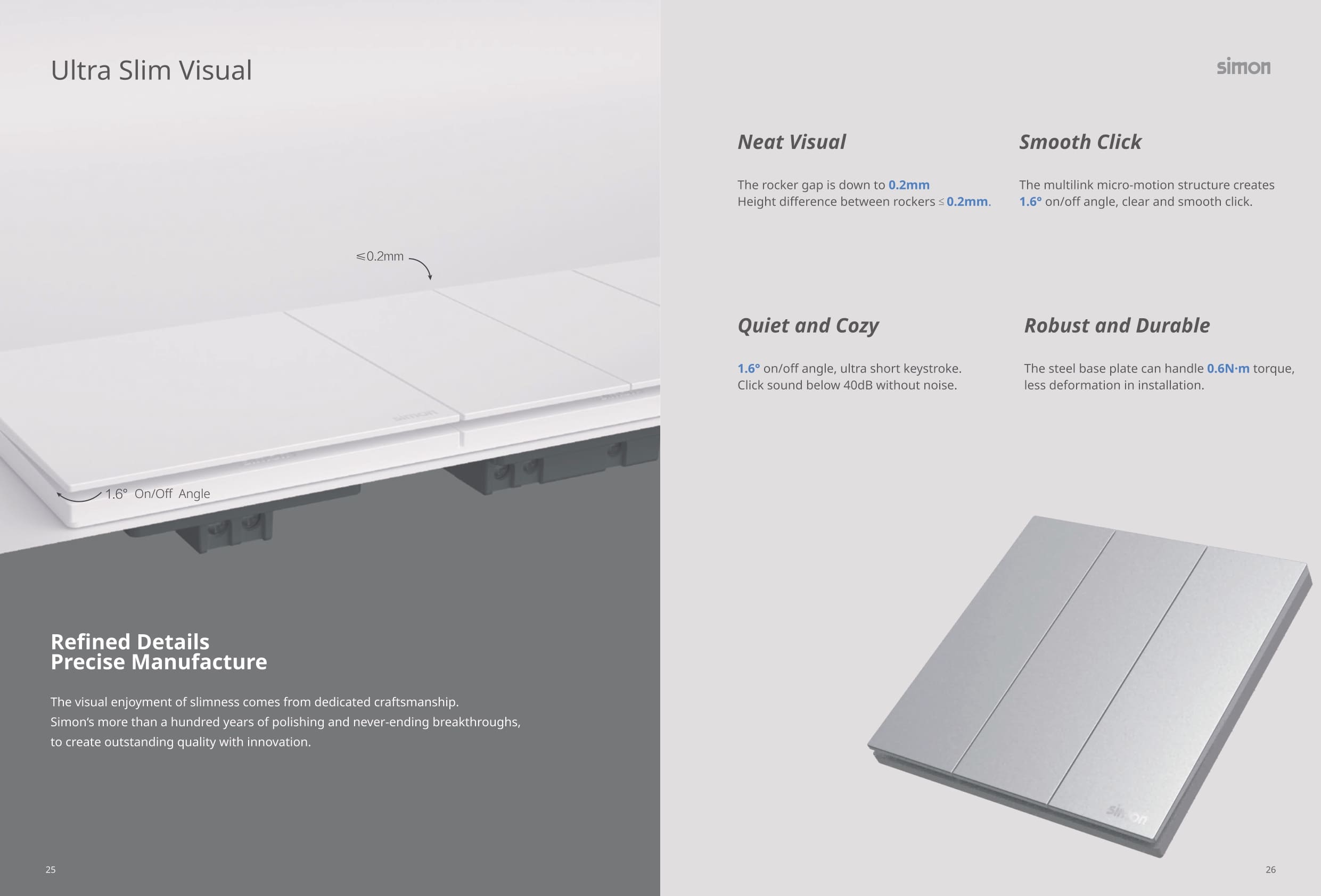 Catalogue công tắc Simon M7 Smart