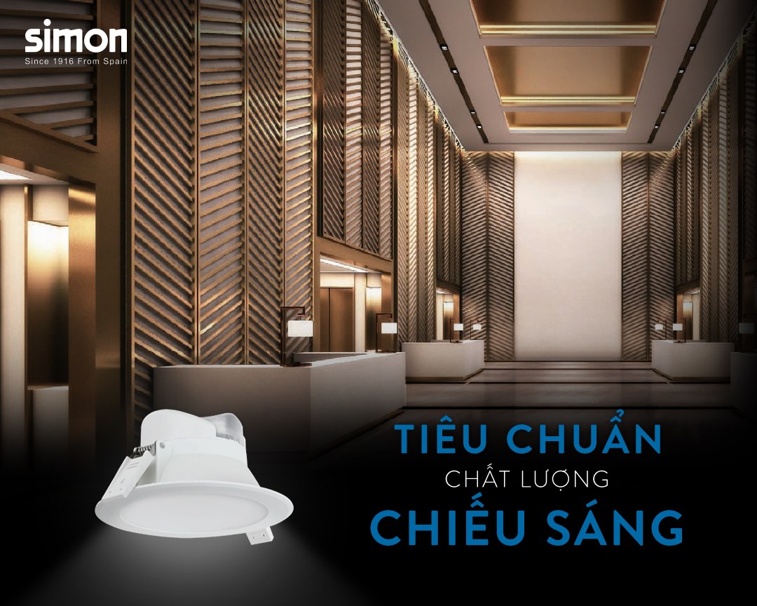 Thiết bị điện Simon chiếu sáng đảm bảo ánh sáng cũng như thẩm mỹ hiện đại cho ngôi nhà của bạn
